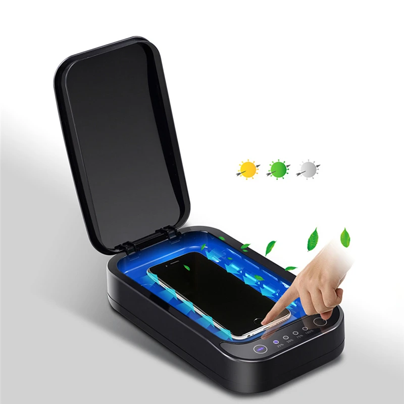 

Multi-functional Double UV Watch Disinfection Phone Sterilizer Box Jewelry Phones Cleaner with Aromath for Home Office Travel