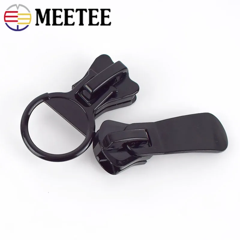 3pcs 15# 20# Black Zipper Sliders For Resin Zippers Down Jacket Tent Zip Head Spoon Shape Zips Puller DIY Sewing Accessories | Дом и сад