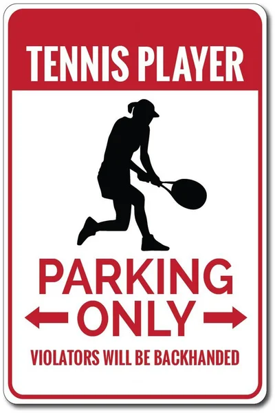 

Tennis Player Parking Tin Sign, Novelty Tin Sign,Tennis Player Sign, Tennis Player Gift, Tennis Player Decor, Tennis Room Decor