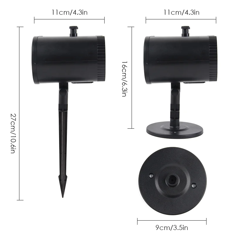 Водонепроницаемый светодиодный светильник в виде снежинок 12 узоров для