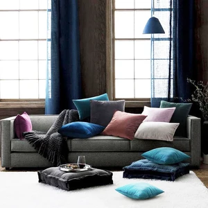 Cushion Cover Velvet Decoration Pillows for Sofa Living Room Car Housse De Coussin 45*45 Decorative Pillows Nordic Home Decor