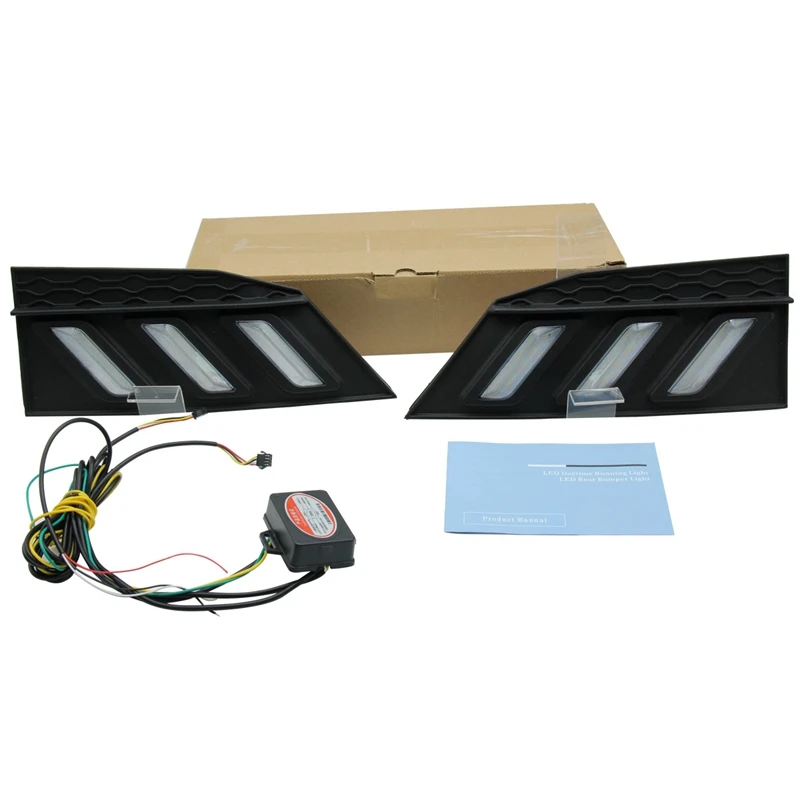 

2Pcs for Honda Civic 2019 with Yellow and Blue 3-Color Special Car Daytime Running Lights