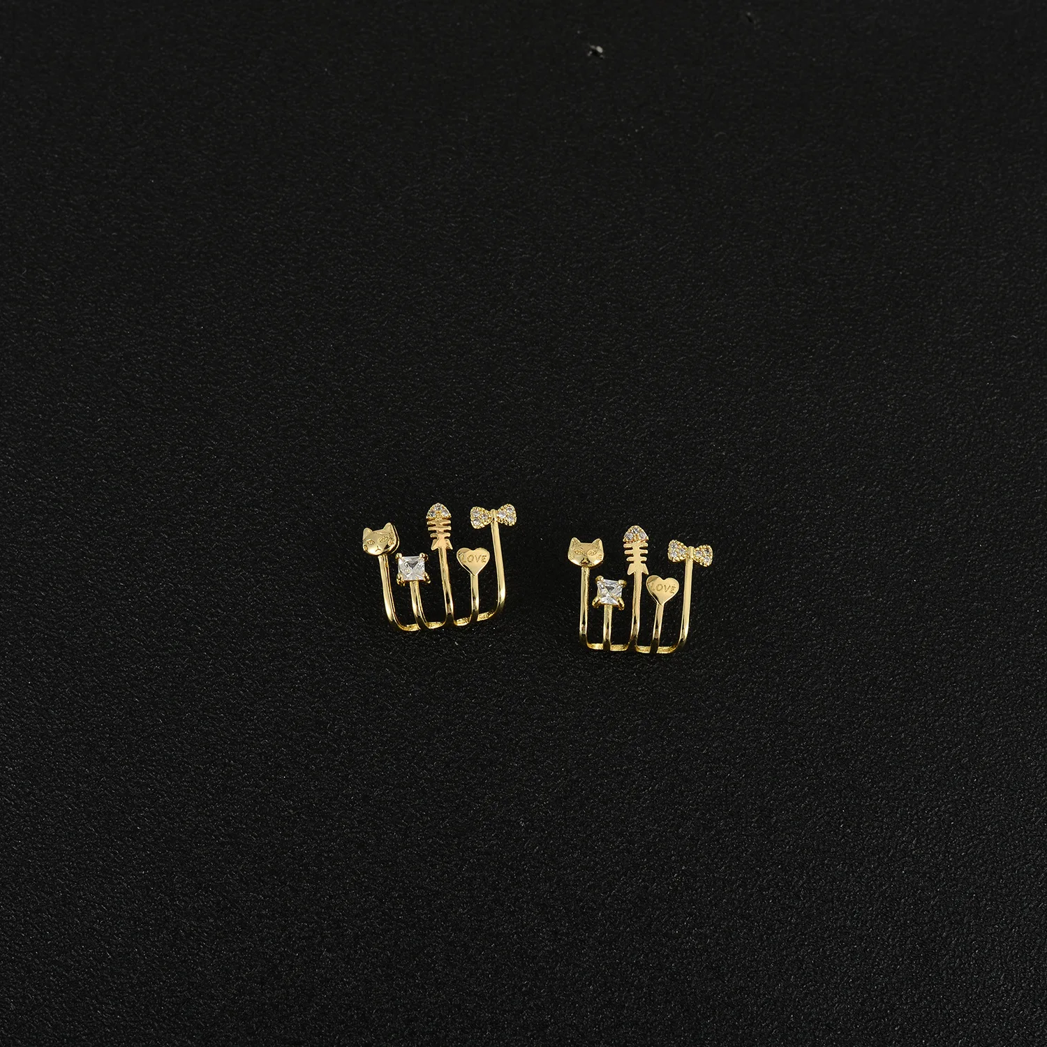 Женские серьги гвоздики с кристаллами SIPENGJEL маленькие кольца фианитом ювелирные