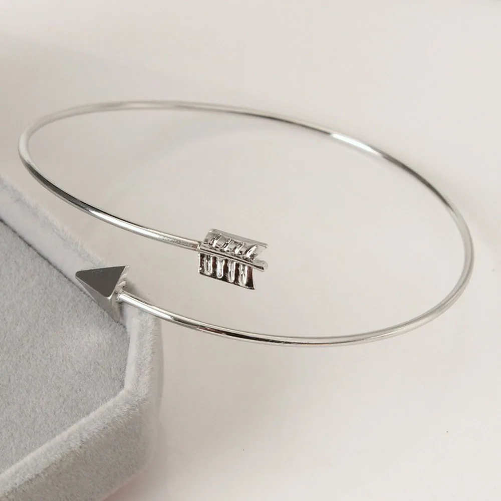 

2021 new bangles for women Korean style bracelet female creative arrow open bracelet rose gold alloy arrow bracelet