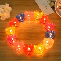 love candle lighting lantern festival aromatherapy tea wax valentine day confession party scene layout transparent jelly candle