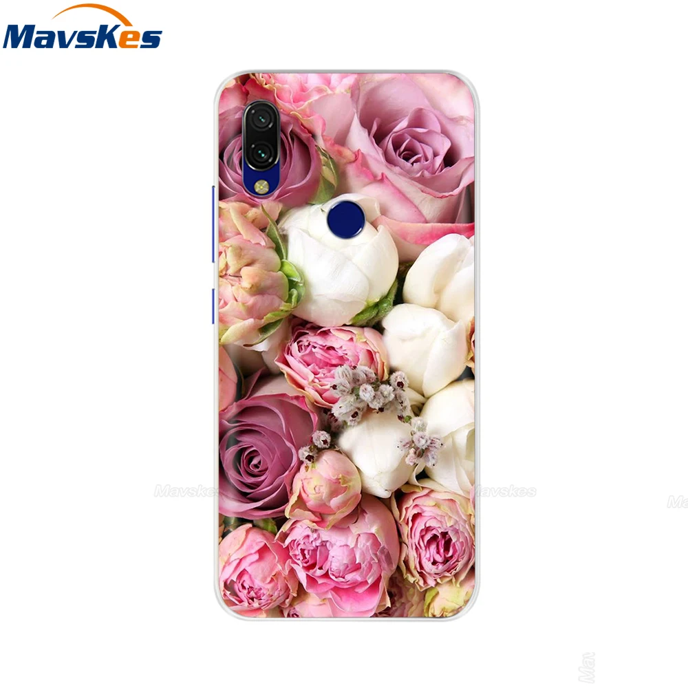 for xiaomi redmi note 7 case flower animal cover silicone case for redmi note 7 pro note7 bumper shockproof phone case coque free global shipping