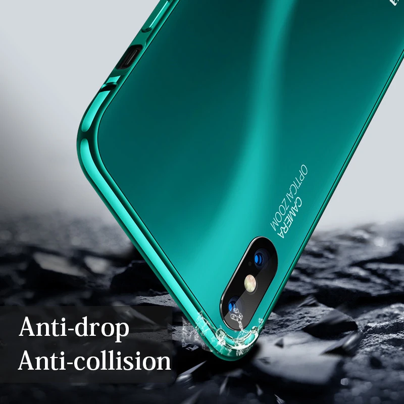 Чехол LUPHIE для iPhone Xs Max XR X 7 8 Plus Ультратонкий защитный чехол с металлическим оправа