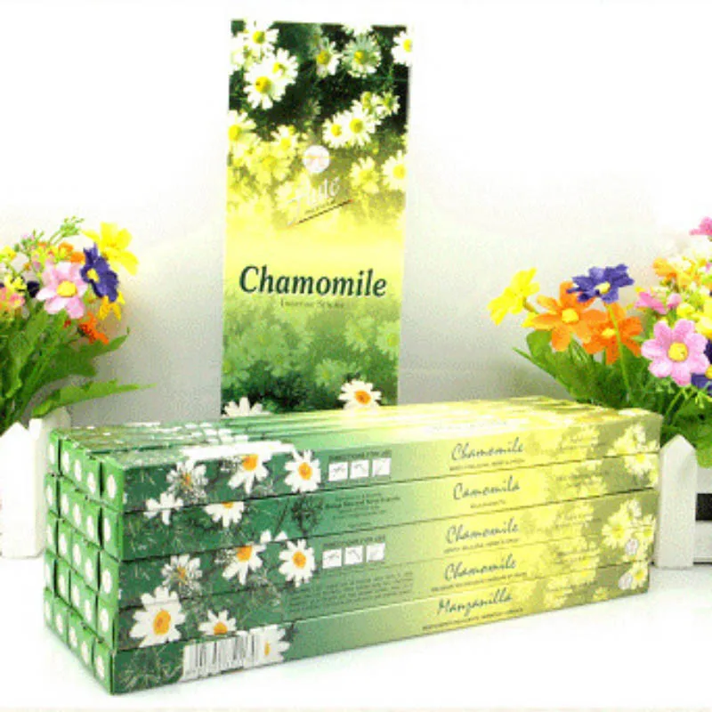 Chamomile Флейта 200 палочки/упаковка Цитронелла ароматизатор травяные Порошковые палочки ладан ручной прокатки из индийского сжигания в офисе для медитации - Аромат: Chamomile