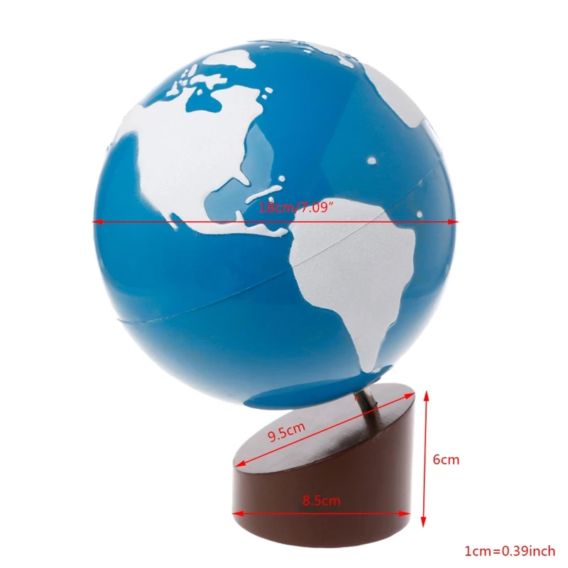 

Montessori Geography Material Globe Of World Parts Kids Early Learning Toy