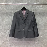 tb thom suit autunm winter womoens jacket fashion brand business formal blazer medium black 4 bar tailored suiting jackets