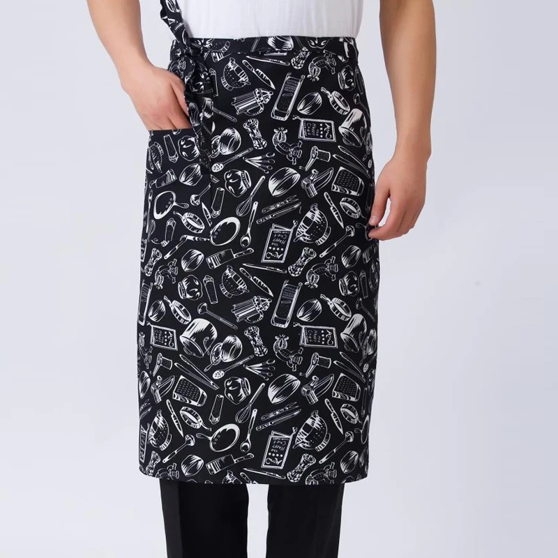 Vdakaer Новые Кухонные фартуки средней длины с длинной талией фартук для поваров