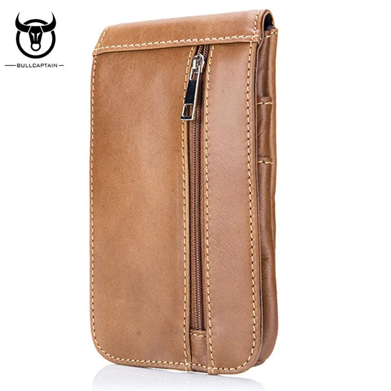 Бренд BULLCAPTAIN Ретро стиль Мужские поясные сумки из воловьей кожи натуральная кожа