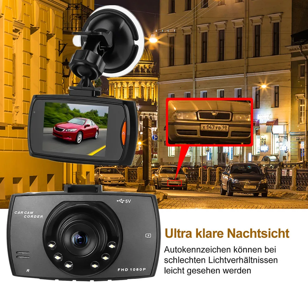 Автомобильный видеорегистратор Full HD 1080P 120 градусов камера заднего вида видео