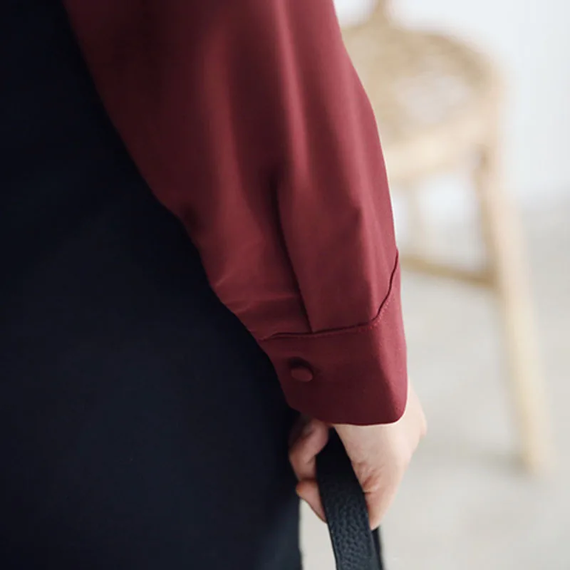 Новинка Весна 2021 модная женская одежда блузки с длинным рукавом рубашка бантом