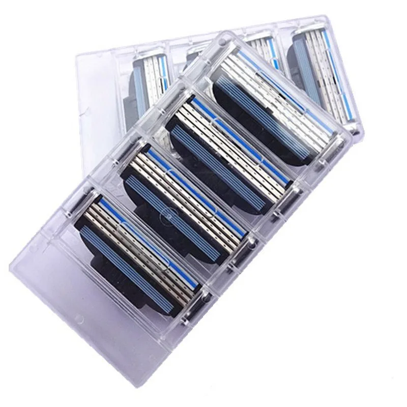 8 шт./лот 3 слой лезвие бритвы для Mache мужчин желчь лица бритва лезвия Proglide борода