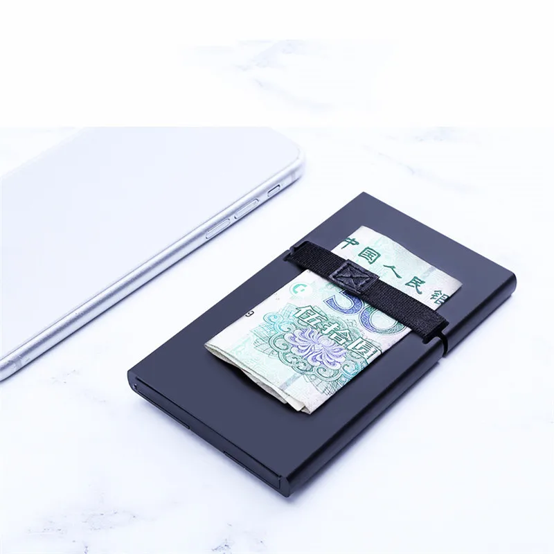 BISI GORO металлический кошелек для карт алюминиевая коробка держатель RFID