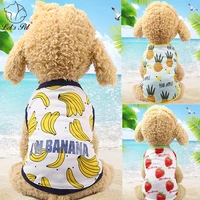 small dog clothes breathable yorkie clothes for dogs pet fruit print chihuahua clothes t shirt pet dog clothes summer t shirt