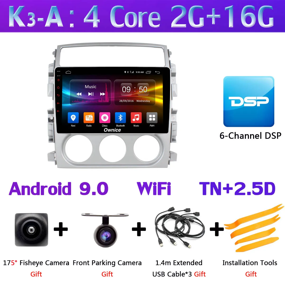 K3-A " 360 ° панорамный автомобильный dvd-плеер на основе Android для Suzuki Liana 2005-2013 автомобильный Радио gps Мультимедиа DSP Carplay Android Авто 4G LTE - Цвет: K3-A
