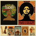 ВИНТАЖНЫЙ ПЛАКАТ Black Lives Matter, художественная картина феминизма, крафт-бумага, принты, наклейки на стену для украшения дома и комнаты