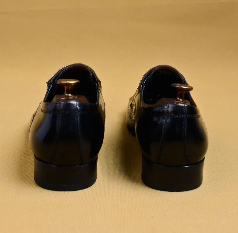 Мужские классические туфли из натуральной кожи броги роскошные элегантные для