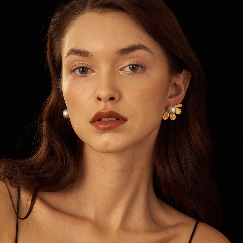 Новые корейские ювелирные украшения в виде веера половина цветка Матовый