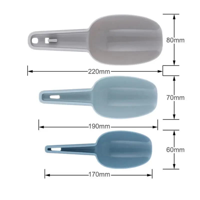 

3pcs/set Plastic Ice Shovel Kitchen Flour Food Candy Ice Cream Scoop Bonbons Beans Scoops Party Buffet Wedding Party Tools