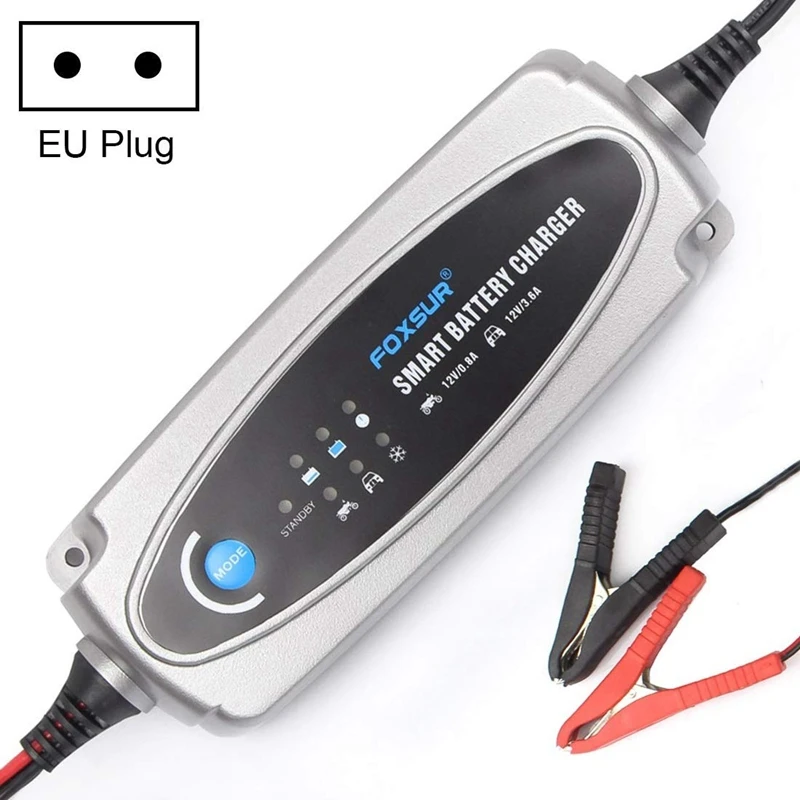 FOXSUR 12V 5 Stage полностью автоматическая умная батарея зарядное устройство для