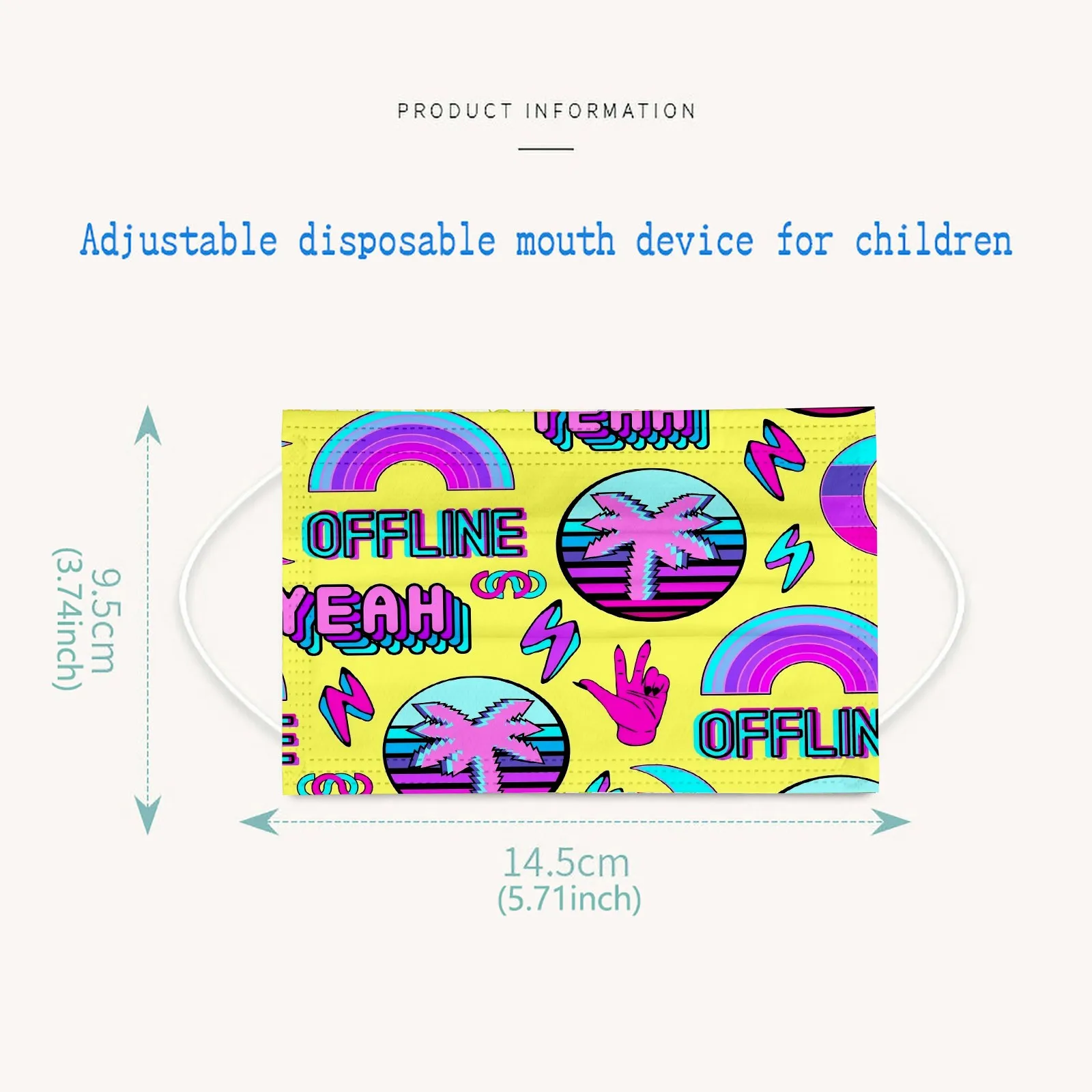 50 шт. Детские маски из нетканого материала 3 слоя | Тематическая одежда и униформа
