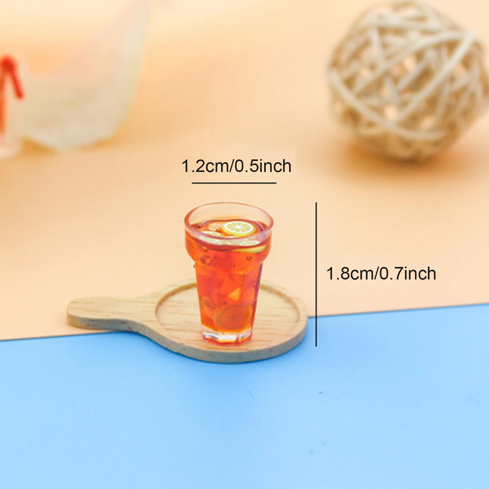 

1/12 Dollhouse Restaurant Food Scene Mini Lemon Tea Model Toy DIY Craft Props Kids Educational Toys for Children Gifts