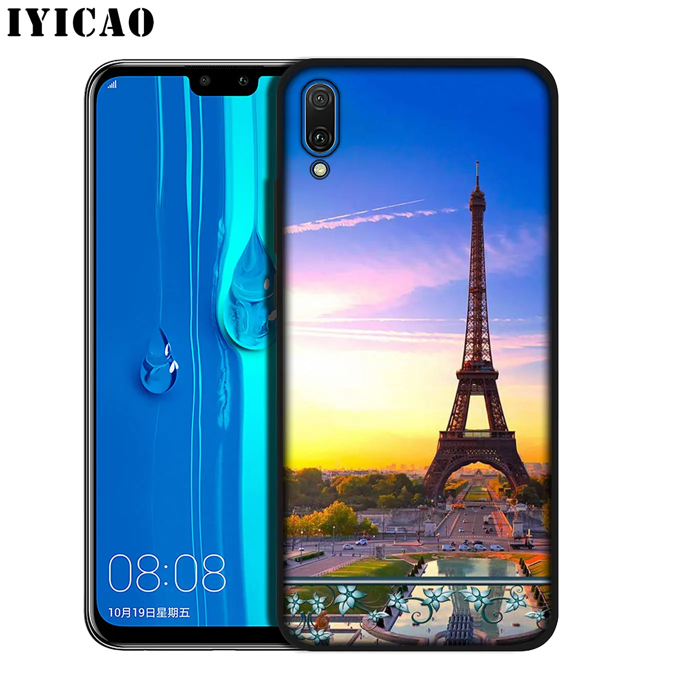 IYICAO France Paris Eiffel Tower Soft Silicone Phone Case for Huawei Mate 30 20 10 Pro Nova 5i 4 3 3i 2i 2 Lite Black Cover |