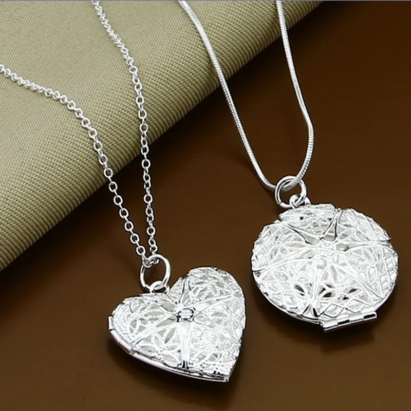 

Комплект из колье и сердца, из серебра 925 пробы