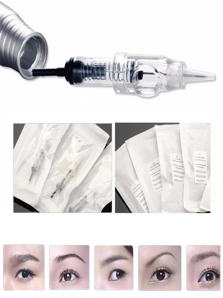 10pcs Easy Click Permanent Makeup Needles 1/2/3/5RL Cartridge Needle for Microblading Eyebrow Lips Tattoo Sterilized |