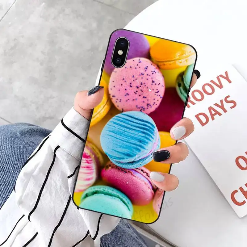

Macron dessert pink food Phone Case for iPhone 11 12 pro XS MAX 8 7 6 6S Plus X 5S SE 2020 XR