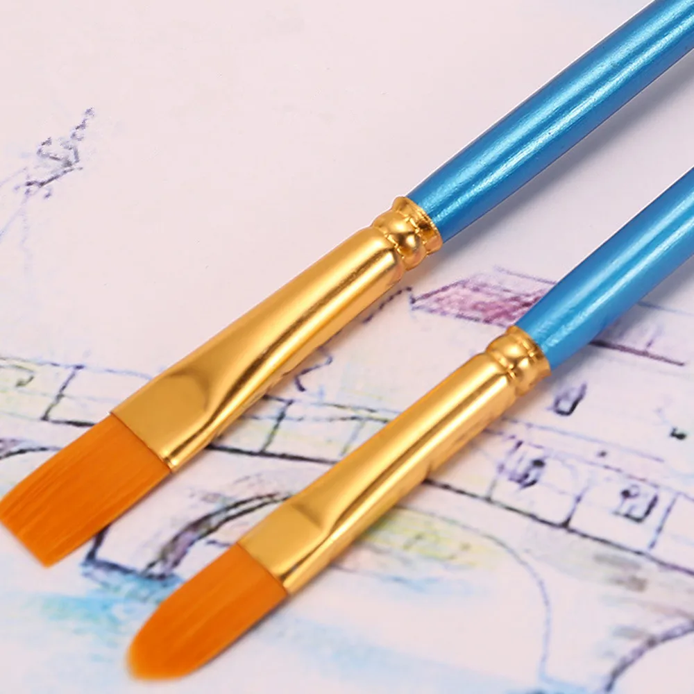 10 шт./компл. кисти для рисования по номерам акварельные гуаши краски масляные