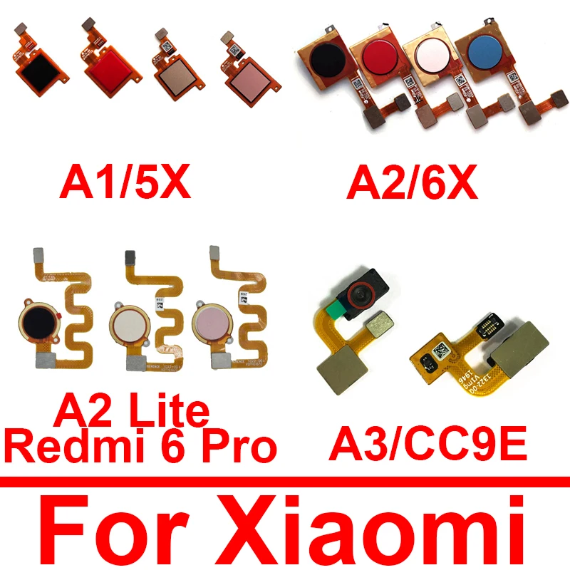 

Home Button Fingerprint Sensor Flex Cable For Xiaomi Mi A1 5X A2 6X A3 CC9E Lite Realme 6 Pro Menu Return Touch Sensor Flex