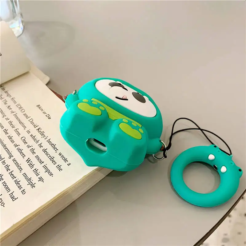 Для Airpods 1 3D Милые Мультяшные забавные панды ледяной медведь динозавр наушники