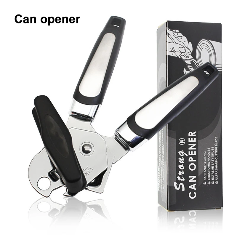 

Multifunctional Corkscrew with Large Turn Knob Stainless Steel Manual Can Opener Kitchen Accessory for Bottle LB88