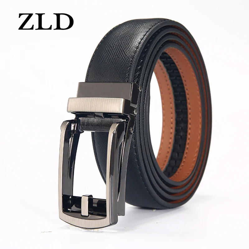 Ремень ZLD мужской из натуральной кожи Модный классический пояс с автоматической