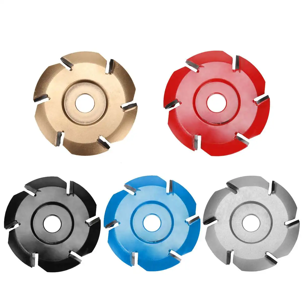 

6 Teeth Power Wood Carving Disc Tool Milling Cutter for 16mm Aperture Angle Grinder Diameter 90mm Polishing