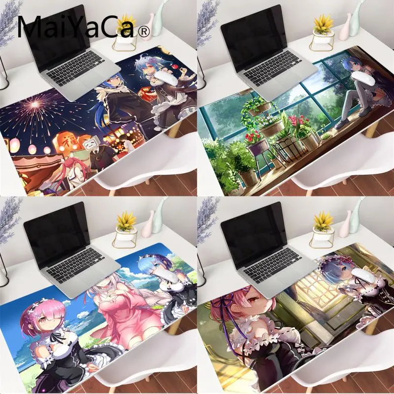 

Резиновый коврик для мыши MaiYaCa Rem Re Zero, прочный коврик для мыши XXL, коврик для мыши, аниме, коврик для ноутбука, настольного компьютера, игровой...