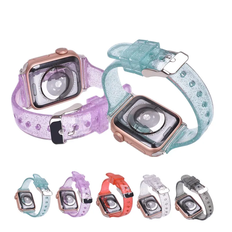 

Браслет силиконовый прозрачный для Apple Watch 3 38 мм 42 мм