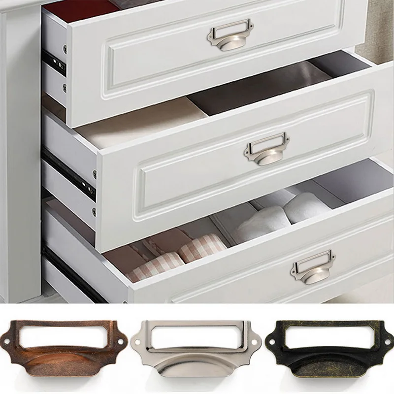 

10pc Retro Jewelry Box Cabinet Cupboard Dresser Drawer Pull Handles Kitchen Brass Shell Antique Drawer Door Handle Furniture
