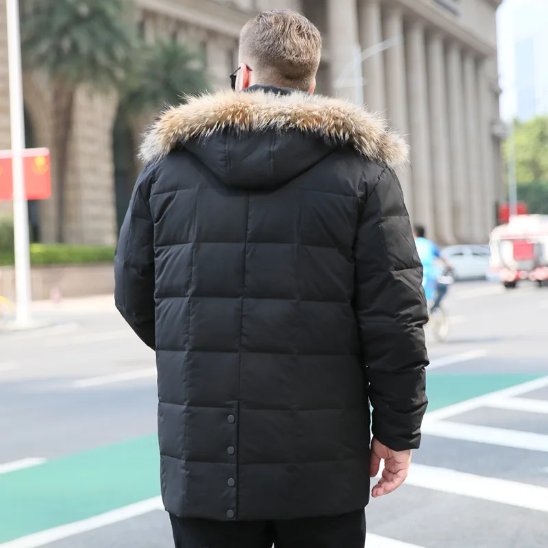 Новая мода высокое качество с меховым капюшоном-воротником куртка супер Экстра