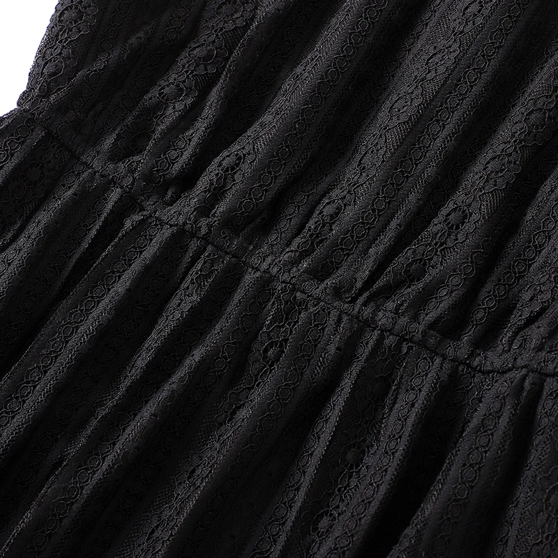 

JCHB 2021 High Quality Black Dress Woman Sexy Lace Dress Female Korean Dresses for Women Long Sleeve Spring Autumn Vestidos Pph