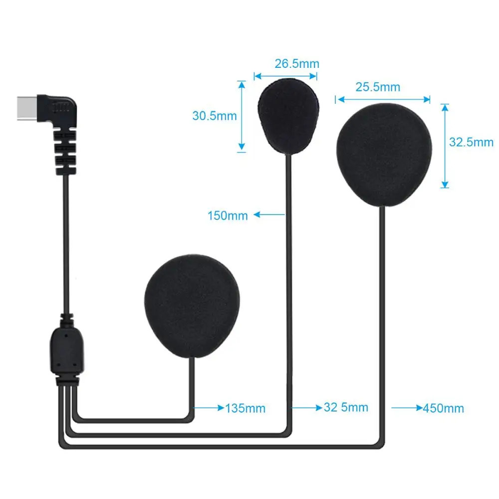 soft MIC earphone 1 шт. Fodsports BT-S3 домофон беспроводной bluetooth для шлемов 2 всадников 1000 м moto rcycle спикеры для шлема водонепроницаемый moto interphone - Цвет: soft MIC earphone