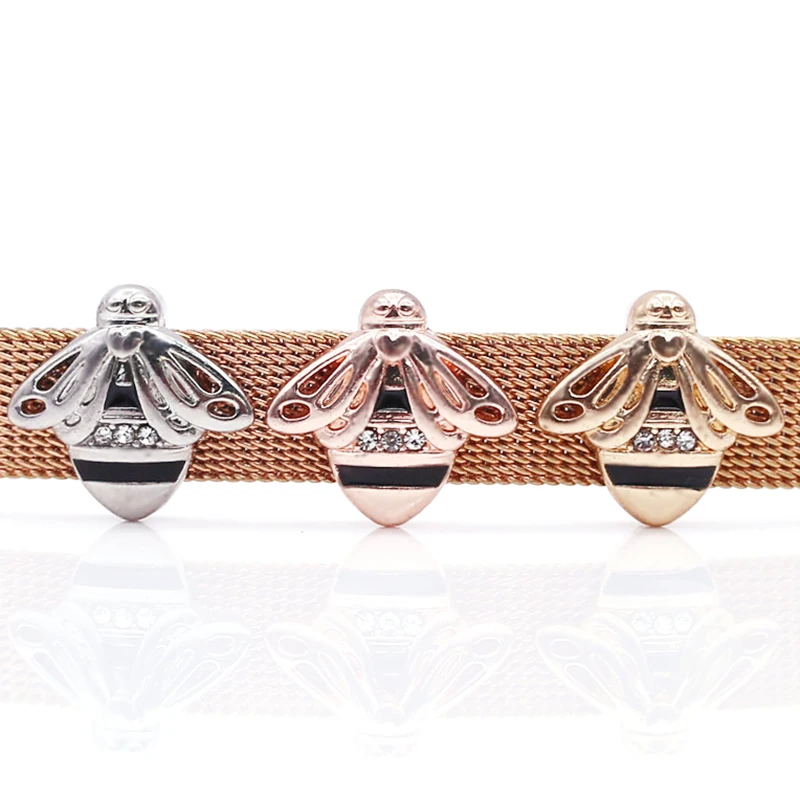 

2Pcs 10mm Heart Beaded Charm Fit 10mm stainless steel Mesh Bracelet Original Rocket Aircraft Anchor Beads for Watch Belt Bangle