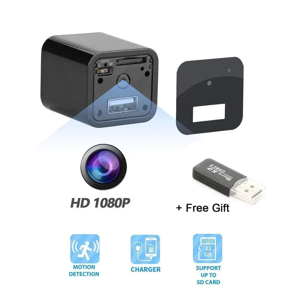 

Mini Plug Camera 1080P HD USB Chargers Wireless Portable Camera Security Video Recorder Dynamic Monitor