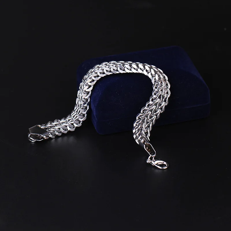 Браслет из нержавеющей стали серебряного цвета Браслет-цепь для мужчин хорошее
