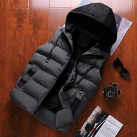 men vest new winter hooded sleeveless jackets stylish mens vest plus size windproof warm waistcoat vest