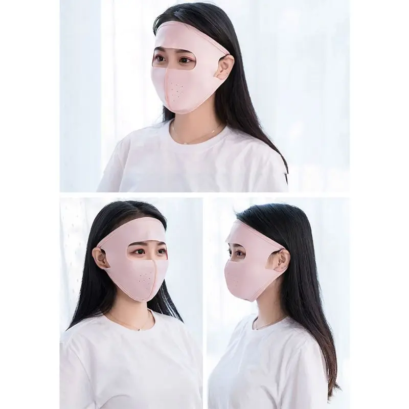 Летняя тонкая Солнцезащитная маска на все лицо унисекс из вискозы дышащая